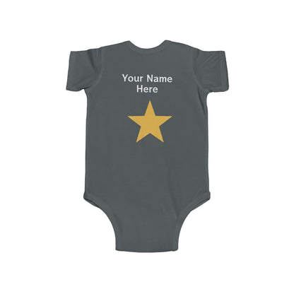 Born Since 2025 Personalized Infant Bodysuit, Newborn Apparel, Fine Jersey Onesie, Custom Name Baby Onesie