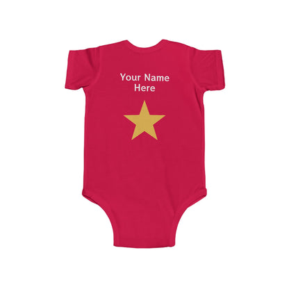 Born Since 2025 Personalized Infant Bodysuit, Newborn Apparel, Fine Jersey Onesie, Custom Name Baby Onesie